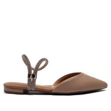 Imagem de Mule Feminino Vizzano com Tiras de Strass Preto/Prata-Feminino