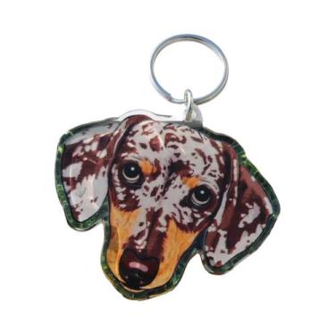 Imagem de 1 peça acrílico bonito animais de estimação dachshund cão chaveiro sac