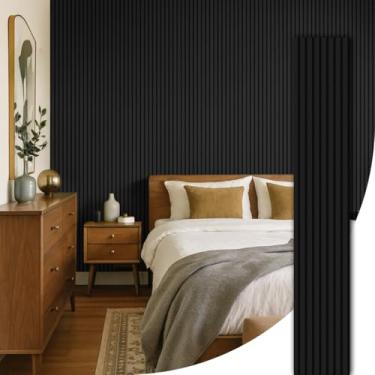 Imagem de Painel Ripado Acústico Madeira Natural 270x32cm (Preto)