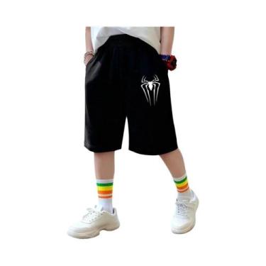 Imagem de Shorts Casuais De Verão Para Meninos Com Estampa De Aranha, Confortáve