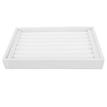 Imagem de aqxreight Caixa de Joias Com 7 Compartimentos Suporte de Joias de Veludo Estojo de Exibição para Brincos Colar Itens Em Todas As Direções Exibir a Cor Com um Lindo Design de Suporte Vem na Loja