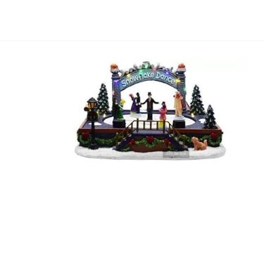 Imagem de Cenário Natalino Patinação Movimento com 14 unidadesLEDS – Decoração natalina – adicione charme e aconchego à sua casa nas festas