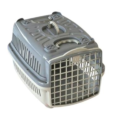 Imagem de Caixa de Transporte Pet Gatos e Cães Pequeno Médio e Grandes(CINZA,MMA Nº03 - ATÉ 16 KILOS)