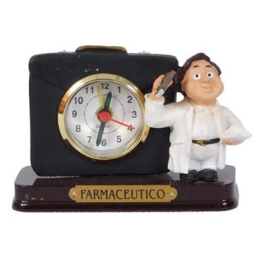 Imagem de Boneco Profissional Farmaceutico Miniatura C/ Relógio 8 Cm - Meerchi