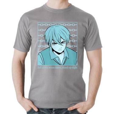 Imagem de Camiseta Algodão Fall Down Seven Times, Stand Up Eight - Foca na Moda,
