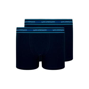Imagem de Kit com 2 Cuecas Infantil Boxer Lupinho 141-003, Azul marinho, M