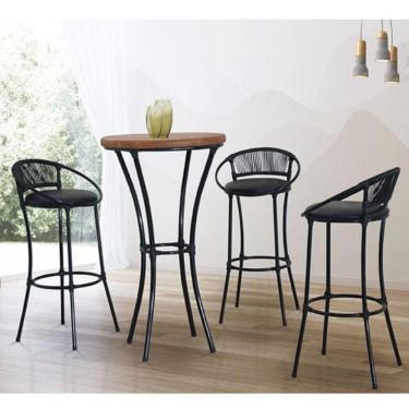 Imagem de Conjunto de mesa com 3 banquetas Bistro Havai Famais