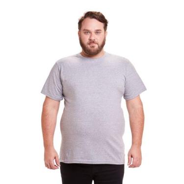 Imagem de camiseta Básica Masculina Plus Size Algodão - Daze Modas, Cinza, G5