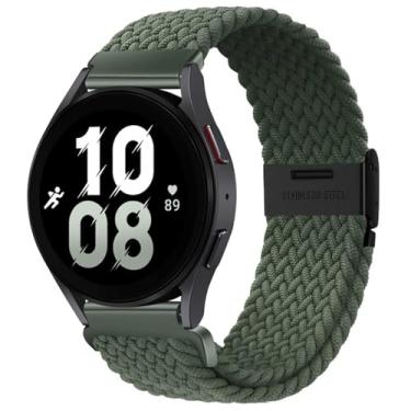 Imagem de HEPUP Pulseira elástica trançada 5Pro Active 2 Gear S3 de 20 mm e 22 mm para Samsung Galaxy Watch 6 5 /4 mm de 40/44 mm para Huawei GT2/3/4Pro/5, 20mm, Ágata