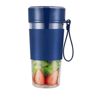 Imagem de Copo de liquidificador e misturador elétrico portátil recarregável via USB smoothies milkshakes máquina para frutas legumes milkshake viagens escritór