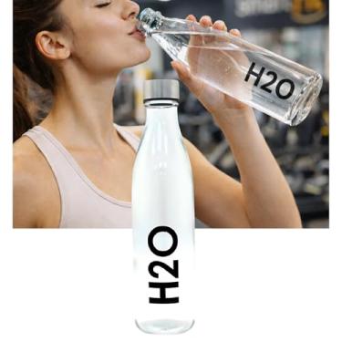 Imagem de Garrafa de Água 750 mL em Vidro com Tampa Inox – Reutilizável, Livre de BPA, Ideal para Academia, Trabalho e Dia a Dia