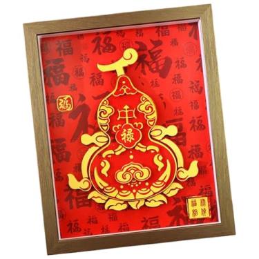 Imagem de Baoblaze Kit de artesanato em papel 3D para o Ano Chinês, com recortes em vidro transparente, decoração tradicional colecionável para centros de mesa, Style C