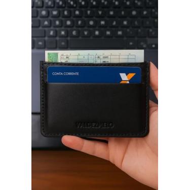 Imagem de Carteira Porta Cartão Horizontal Super Slim Couro Legítimo - Valdez Me