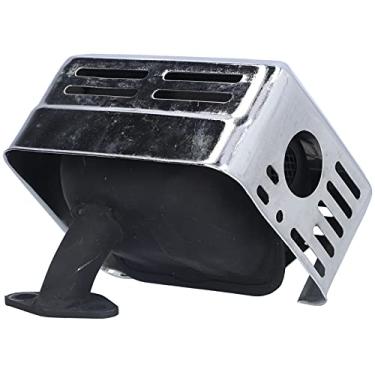 Imagem de WALFRONT Silenciador de Escape, Kit de Acessórios de Aço Inoxidável Com Arruela, para Bomba de água Geradora de Motor a Gasolina Gx120 Gx160 Gx200 168f (SILVER)