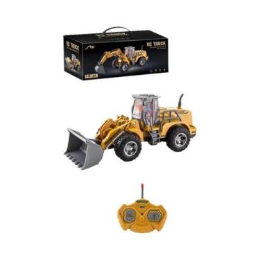 Imagem de Caminhão RC Elétrico 4x4 Para Crianças, Escavadora, Bulldozer, Rolo Co