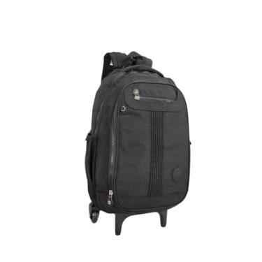 Imagem de Mochila De Rodinha Juvenil Masculino Feminino Escolar (Preto)