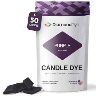 Imagem de Tinta roxa para velas – Feito nos EUA – Corantes premium – Altamente concentrado – Cores populares para parafina ou cera de soja – Ótimo para profissionais ou amadores – 50 chips de tinta