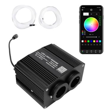 Imagem de ZJchao Kit de Luz de Teto Estrela de Fibra óptica de 18W, Forro de Luz Estelar LED RGBW Com Controle Remoto e Controle por Aplicativo para Decoração de Casa e Carro (plugue americano)