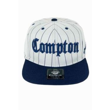 Imagem de Boné Compton Aba Reta Snapback Classic Pinstripe Cinza-Unissex