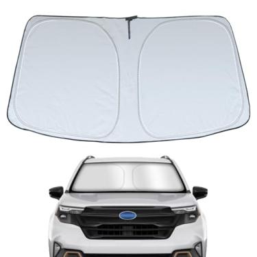 Imagem de Capa de para-brisa para para-sol para acessórios Subaru Forester 2019-2023 2024 2025, protetor de viseira de janela frontal, blocos dobráveis, raios UV mantêm seu carro mais fresco