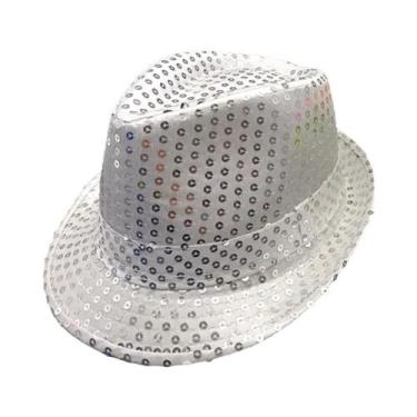 Imagem de Chapéu De Cowboy Com Lantejoulas Brilhantes Para Dança Hip Hop, Show D