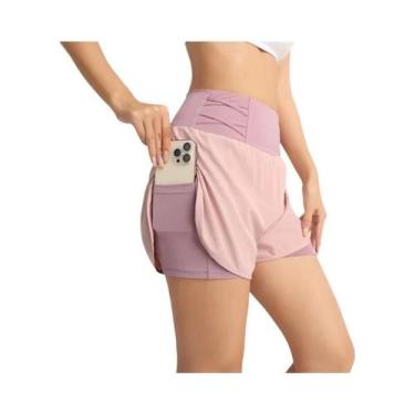 Imagem de Novo 2024 shorts de treino de ginásio das mulheres com bolso feminino 