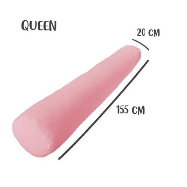 Imagem de Capa para Rolo de Cabeceira Queen 155x20cm Rosa Arrumadinho Enxovais
