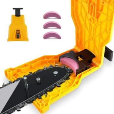 Imagem de Kit Amolador Afiador de Corrente de Motosserra Podar Árvores Galhos e 