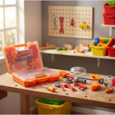 Imagem de Kit Completo de Ferramentas Infantil C/ Maleta e16 Itens - Pica Pau