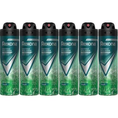 Imagem de Kit Desodorante Aerosol Rexona Men Impacto 150ml - 6 Unidades