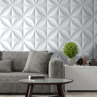 Imagem de Papel de Parede Madeira Ripado Mármore Adesivo Lavável 5m 10m 15m 20m AutoColante Sala Quarto Móveis(Efeito 3D Gesso,20 Metros (4 rolos))