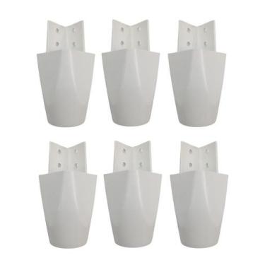 Imagem de Kit com 6 Pés para Multiusos Guarda Roupas Modelo Mari 7 Cm - Zoe & Ch