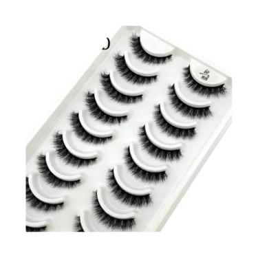 Imagem de Cílios Postiços 3D De Visom Sintético Macios E Volumosos - 10 Pares Na