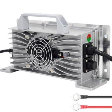 Imagem de Carregador de bateria de lítio 43,8V 18A LiFePO4 Impermeável para bateria LiFePO4 de 36 V (38,4 V), ideal para carrinhos de golfe, RV, motor de trolling de 36 V