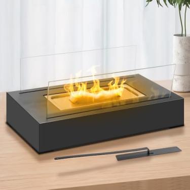 Imagem de Lareira Ecológica a Álcool Ou Etanol Aço Preta