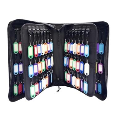 Imagem de Opastry Organizador de chaves de 132 posições com trava de combinação, estojo de chave à prova d'água à prova de fogo com zíper, porta-chaves para gerenciamento de aluguel, executivos de hotéis e