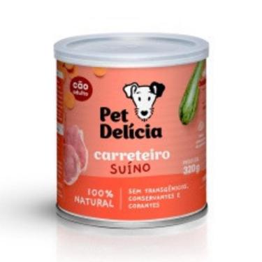 Imagem de Ração Úmida Natural Pet Delícia Carreteiro Suíno para Cães Adultos 320 g