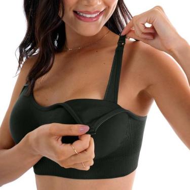 Imagem de Sutiã Amamentação Gestante Sem Bojo Sem Costura Zee Rucci Cor:PretoTam