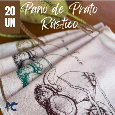 Imagem de Kit c/ 20 Pano De Prato Rústico Mc - Estampas Variadas - Pé De Galinha