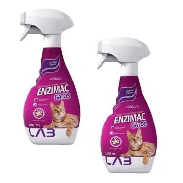 Imagem de 2 EnziMac Gatos Eliminador De Odores E Manchas Spray 500ml - Labgard
