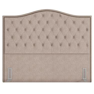 Imagem de Cabeceira Cama Box Casal King 195cm Siena Z37 Linho Areia - Mpozenato