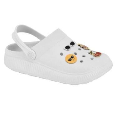 Imagem de Sandalia babuche moleca enfeite ref 5832.101.30598 feminino, 35, Branc