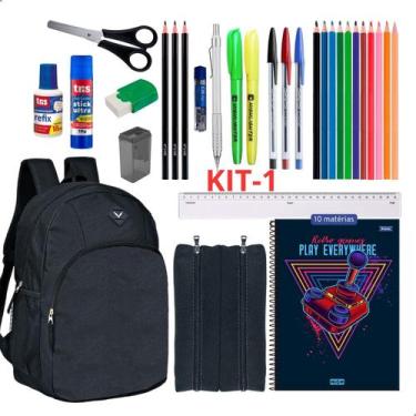 Imagem de Kit Material Escolar Completo Com 4 Opções Diferentes - - Darujo, KIT 