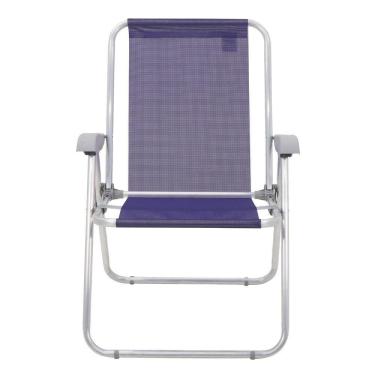 Imagem de Cadeira De Praia Tramontina Creta Master Em Alumínio Com Assento Roxo Tramontina