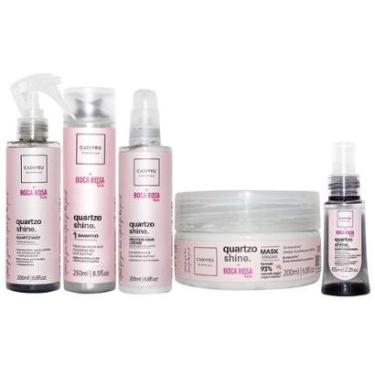 Imagem de Cadiveu Essentials Quartzo Shine by Boca Rosa Hair - Kit Shampoo + Máscara + Fluido + Sérum + Proteí-Unissex