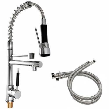 Imagem de Torneira Gourmet Pia Bancada Cozinha Misturador Spray 50cm GT674 - Lor