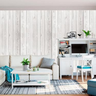 Imagem de Papel De Parede Madeira Tábua Pinus Cinza Autocolante Sala