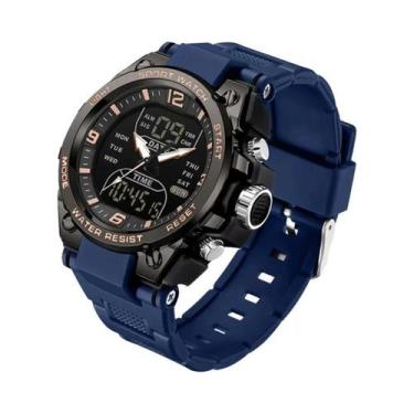 Imagem de Relógio De Pulso Tático Militar Masculino À Prova d'Água Com LED Digit