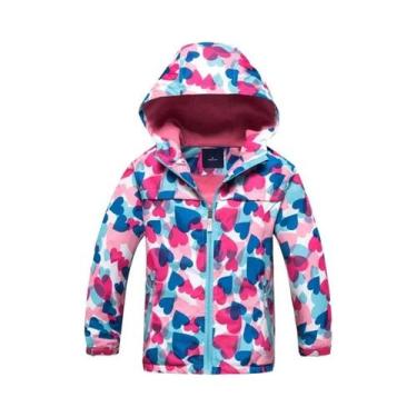 Imagem de Jaqueta De Fleece Polar Impermeável Para Meninas, Casacos Casuais Para