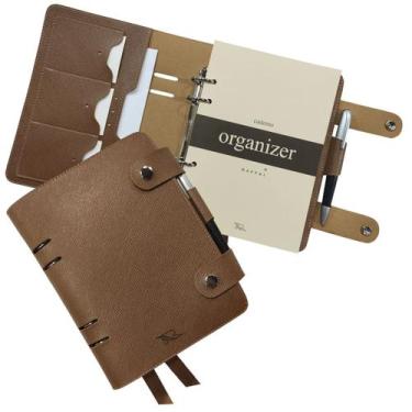 Imagem de Caderno Organizer 142-R Raffai Couros, Caramelo